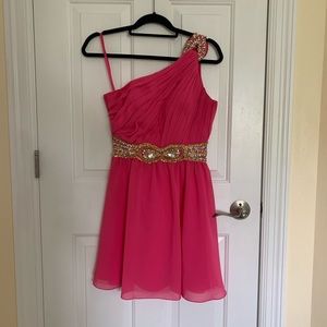Pink One Shoulder Prom/Homecoming/Pageant Dress